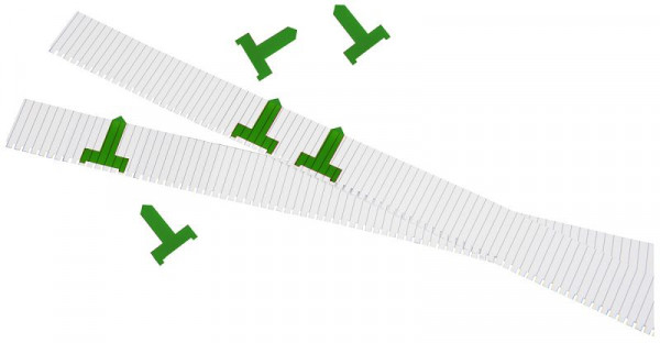 Segnali di progettazione Eichner per scheda plug-in, larga, verde, conf.: 50 pezzi, 9085-00072