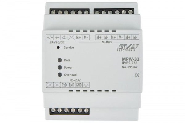 Convertitore di livello elettronico M-Bus STV MPW64 con interfaccia seriale - RS-232, 095569