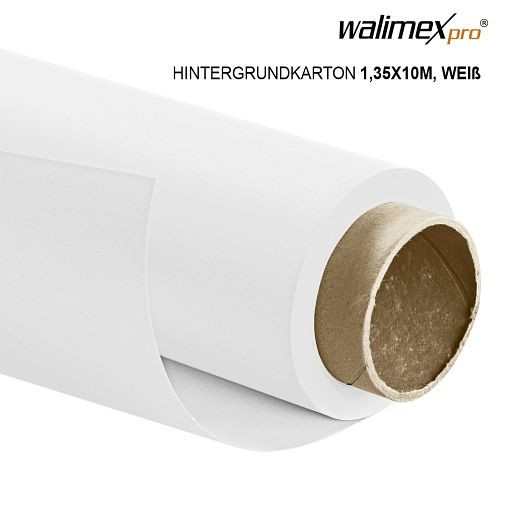 Walimex pro sfondo cartone 1,35x10m, bianco, 22804