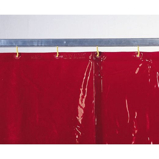 Tenda di protezione per saldatura ELMAG rossa, larghezza: 1300 x altezza: 1600x0,4 mm secondo prEN 1598/1994, 56249