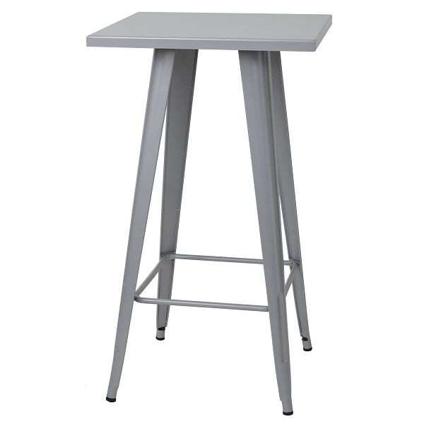 Tavolo da bar Mendler HWC-A73, tavolo da bar tavolo da bistrot, design industriale in metallo 105x60x60cm, grigio, 57908