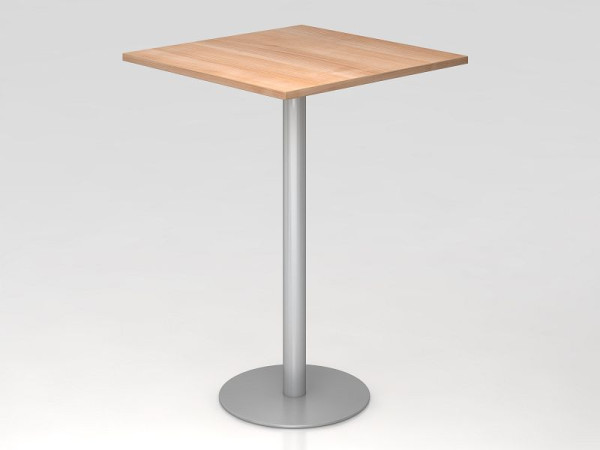 Tavolo da bar Hammerbacher 80x80 cm noce/argento, struttura: argento, VSTH88/N/S