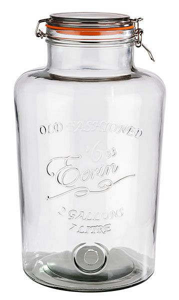 Bicchiere APS per distributore di bevande, Ø 19 cm, altezza: 36,5 cm, 7 litri, vetro, con parte superiore girevole -OLD FASHIONED-, 10411
