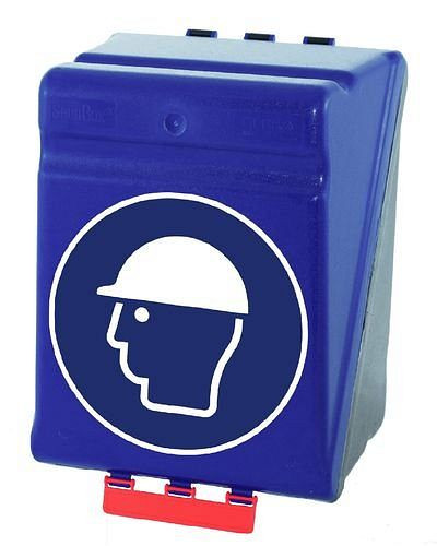 Maxi scatola DENIOS per riporre la protezione della testa, blu, 119-583