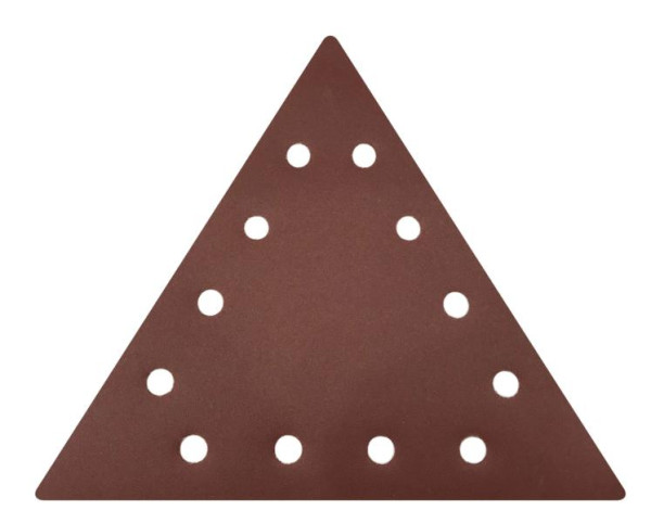 Triangolo di carta abrasiva velcro multiforo TECMIX, PU: 25 pezzi, grano: 80, 17962
