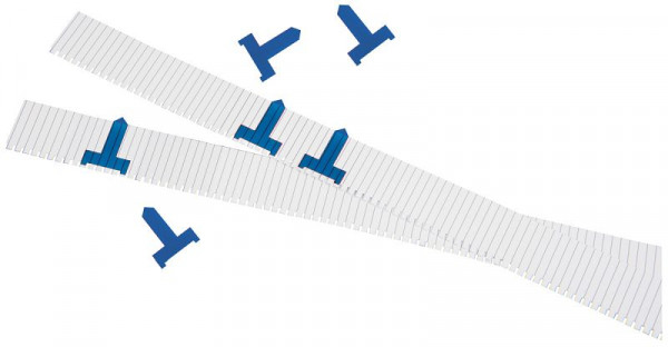 Segnali di progettazione Eichner per scheda plug-in, larga, blu, conf.: 50 pezzi, 9085-00074