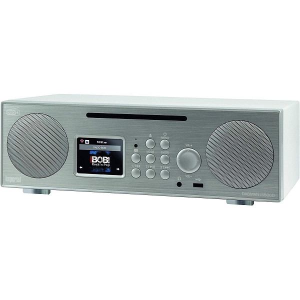 IMPERIAL DABMAN i450 CD, DAB +, radio FM e Internet, lettore CD, vari servizi di streaming, bianco argento, 22-248-00