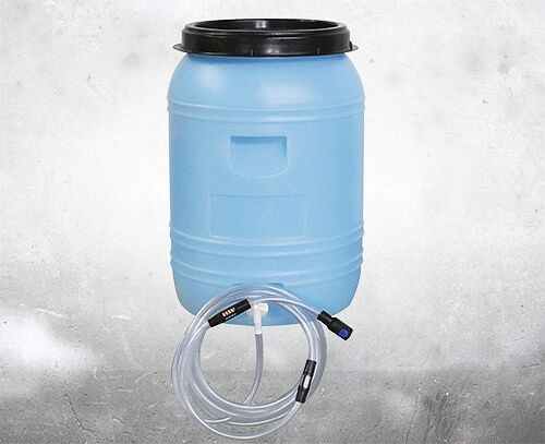 Serbatoio acqua caduta IBH 60 litri, completo di valvola di intercettazione, indicatore di flusso e attacco rapido con filtro fine, 259721880
