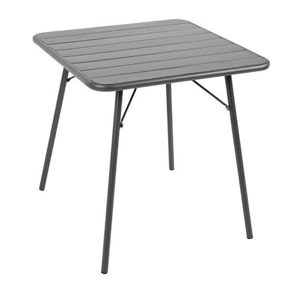 Bolero tavolo quadrato da bistrot acciaio grigio 70cm, CS730