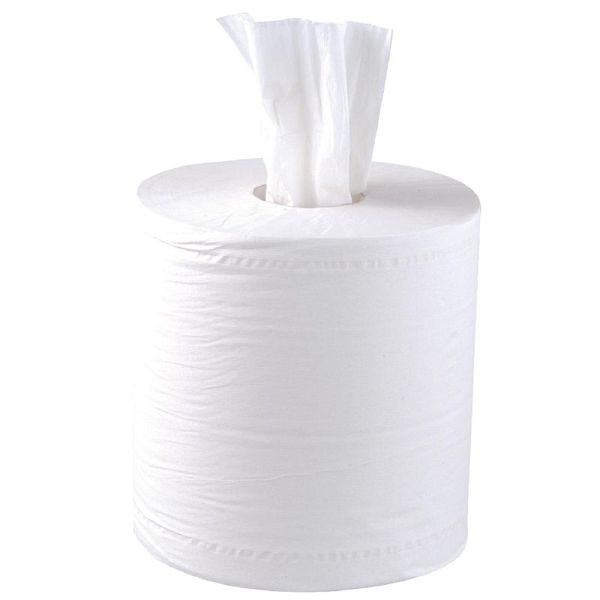 Rotoli di asciugamani Jantex per svolgimento interno, bianco, 2 veli, PU: 6 pezzi, DL920