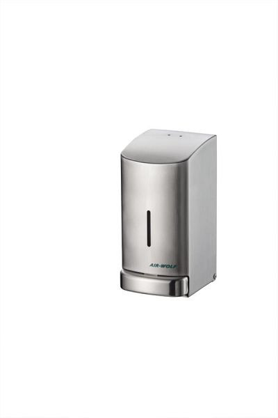 Dispenser di sapone Air Wolf, serie Alpha, A x L x P: 208 x 102 x 124 mm, acciaio inossidabile spazzolato, 20-692