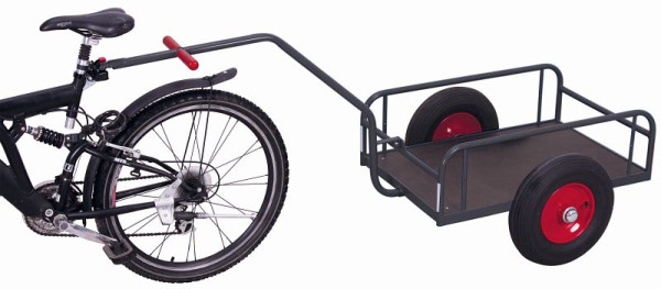 Rimorchio per bicicletta VARIOfit senza parete laterale, dimensioni esterne: 1.835 x 810 x 810 mm (LxPxA), set di ruote: pneumatici, zu-1381/AG