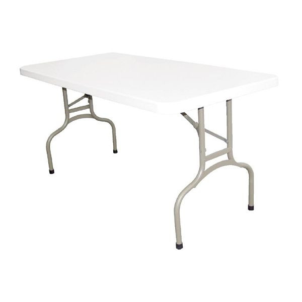 Bolero tavolo rettangolare pieghevole bianco 152 cm, U544