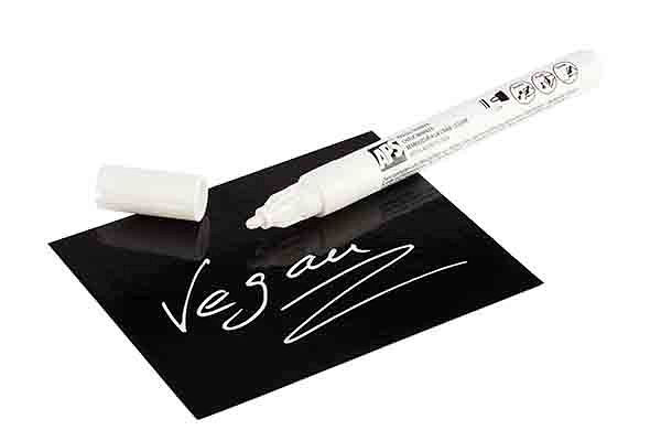 Penna a gesso APS, Ø 1 cm, altezza: 13 cm, larghezza tratto: 2 mm, colore: bianco, confezione: 2 pezzi, 71490