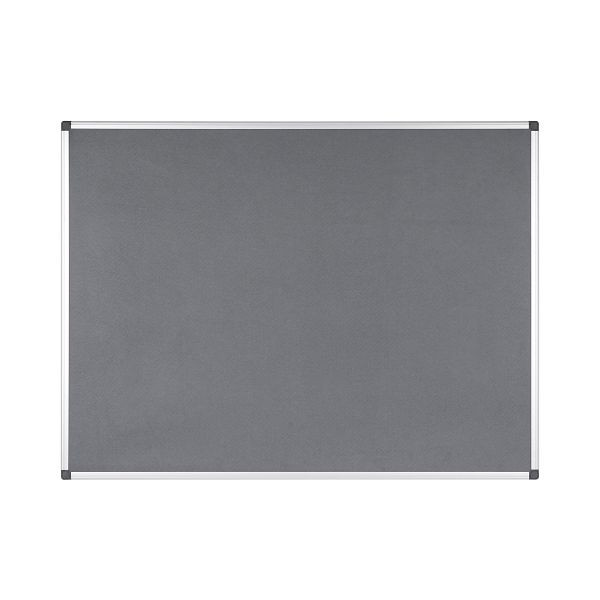 Bi-Office Maya feltro grigio con cornice in alluminio 120x90cm, FA0542170