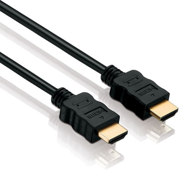 Cavo di collegamento Helos, spina/spina HDMI, 4K, BASIC, 5,0 m, nero, 118872