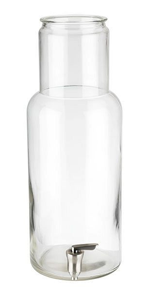 Bicchiere APS con rubinetto, Ø 17 cm, altezza: 46 cm, contenitore in vetro, per distributore di bevande 7,5 litri, 10427