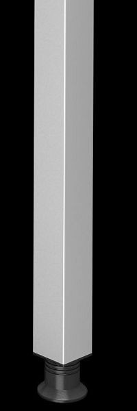Hammerbacher piede d'appoggio quadrato Q argento, tubo quadrato 60x60 cm, VSTFQ/S