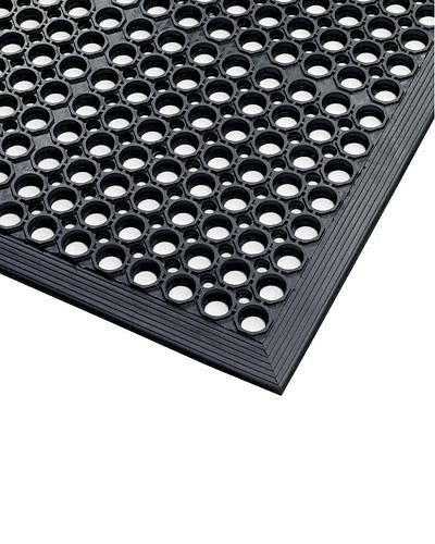 DENIOS tappeto di sicurezza ergonomico ST 9.15 per zone umide, nero, 90 x 150 cm, 123-362