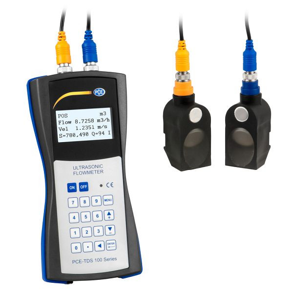 Misuratore di portata PCE Instruments, portata -32 - +32 ms, sensore DN 50 - 700, 57 - 720 mm, memoria, PCE-TDS 100H