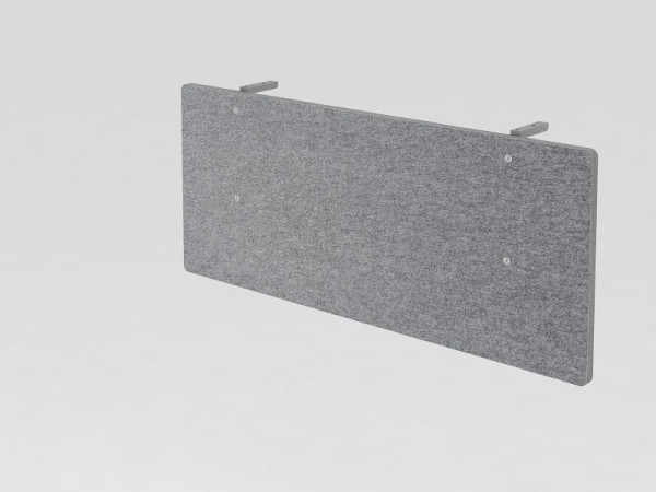Schermo Hammerbacher, isolamento acustico per tavolo 120, grigio, in materiale acustico, classe di isolamento acustico C, VSIA12/5