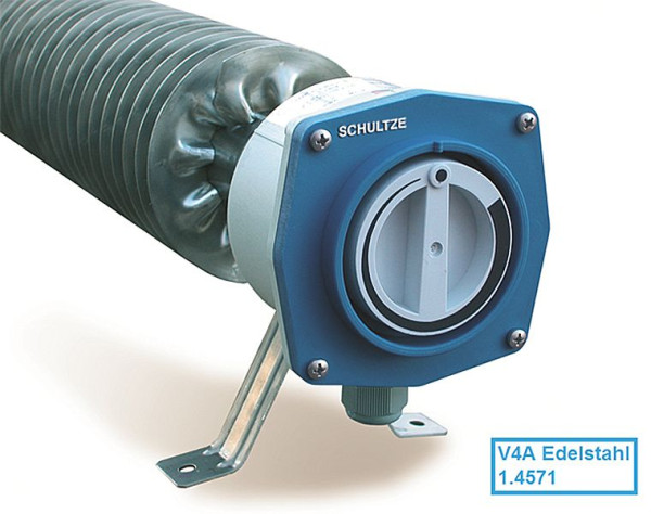 Schultze RiRo a 500 V4A riscaldatore a tubo alettato automatico, 500 W 230 V, acciaio inossidabile 1.4571, IP66/67, A 0500EA4