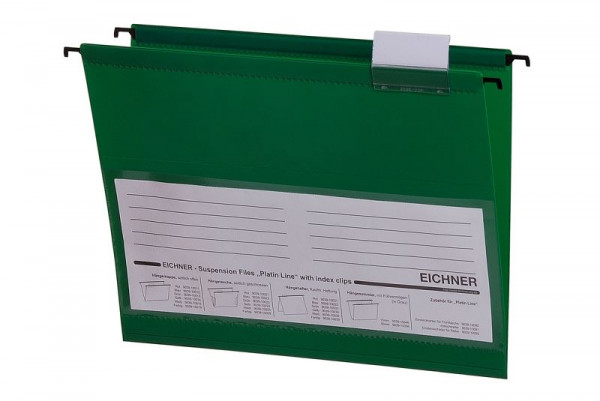 Cartella sospesa Eichner Platin Line in PVC, verde, PU: 10 pezzi, 9039-10013