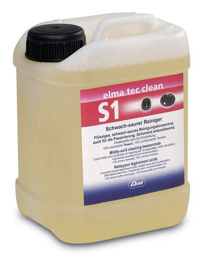 Detergente DENIOS elma tec clean S1 per dispositivo a ultrasuoni U-litro, disossidante, PU: 2,5 litri, 179-229