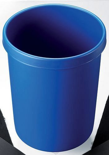 DENIOS grande cestino per la carta con bordo di presa perimetrale, volume 45 litri, blu, 188-995