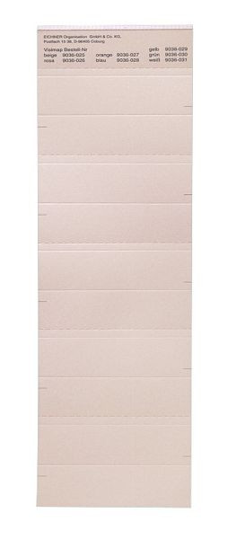 Etichetta Eichner per la serie VISIMAP, beige, PU: 250 pezzi, 9036-00025