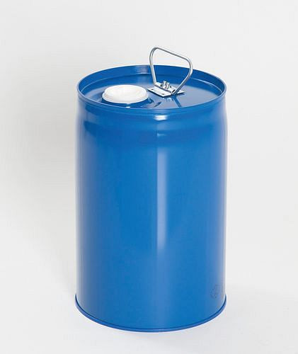 Contenitore combinato di sicurezza DENIOS in acciaio, con camera d'aria interna in PE, 12 litri, blu, 217-946