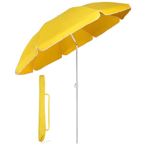 Ombrellone rotondo Sekey® 160 cm, colore: giallo, 39916038