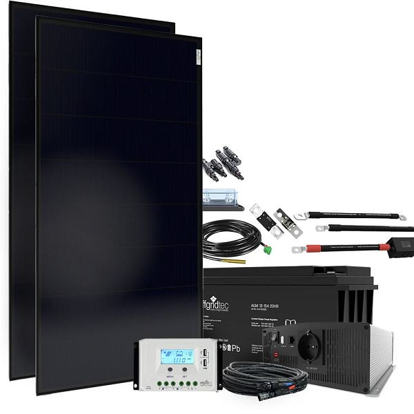 Sistema solare Offgridtec Autark XL-Master 300W - Alimentazione CA 1500W Batteria AGM 154Ah, 4-01-002675
