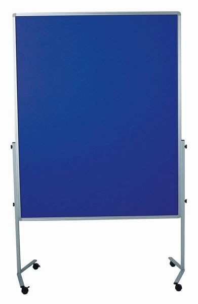 Lavagna per presentazioni Legamaster PREMIUM mobile, 120 x 150 cm, rivestita in feltro, blu navy, 7-204400