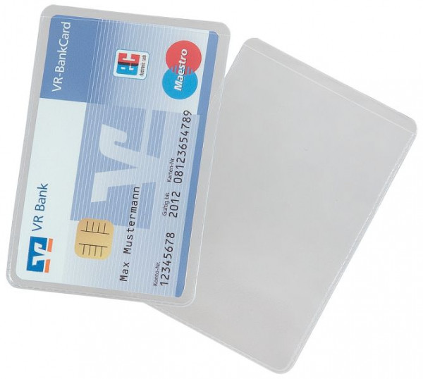 Custodia per carte di credito Eichner in lamina di PVC, dimensioni: 91 x 61 mm, senza perforazione, conf.: 30 pezzi, 9701-00006