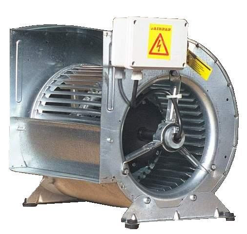 Ventilatore centrifugo AIRFAN, doppia aspirazione con motore chiuso IP55, 11 kg, 1~230 V: 0,147 kW 1400 giri/min, AK7/7-4M