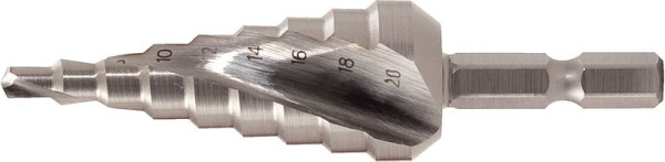 Punta per trapano a gradini HSS da 1/4" KS Tools, diametro 4-12 mm, 9 gradini, 330.2381