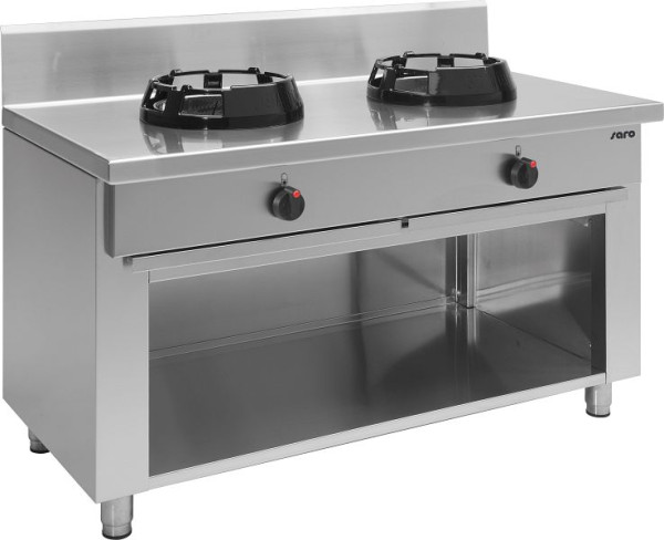 Fornello a gas wok Saro con base aperta modello CC/02, 423-2045