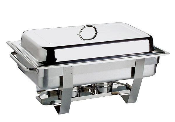 APS Chafing Dish -CHEF-, 61 x 31 cm, altezza: 30 cm, 9 litri, acciaio inossidabile, 1 telaio, 1 vaschetta per l'acqua, 11675