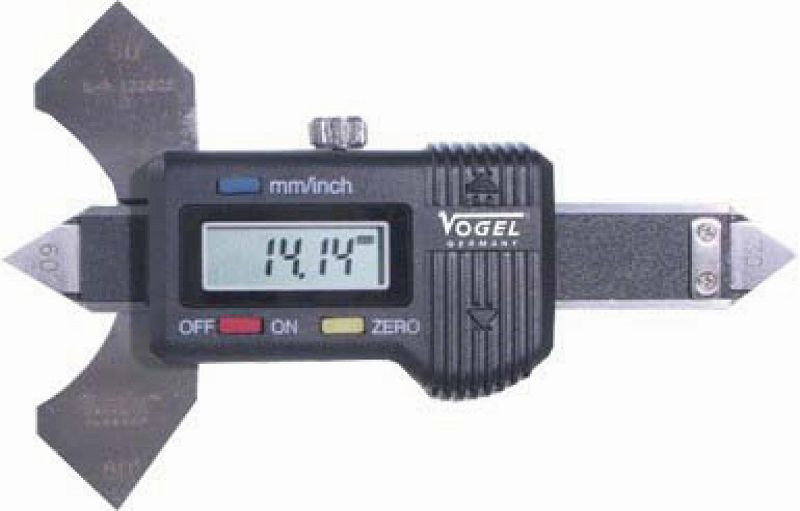Misuratore di saldatura digitale Vogel Germany, con uscita dati RS 232 C, 0 - 20 mm / 0 - 0,8 pollici, 474410