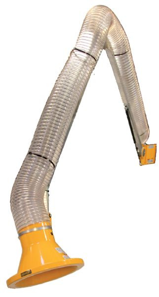 GEOVENT ATEX braccio aspirante ASX con giunti esterni 4,0 m ø125 mm, completo di staffa a parete, ASX-23