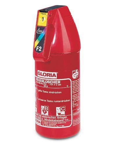 Estintore a polvere permanente DENIOS GLORIA, 2 kg, classe di incendio A, B, C, 195-498
