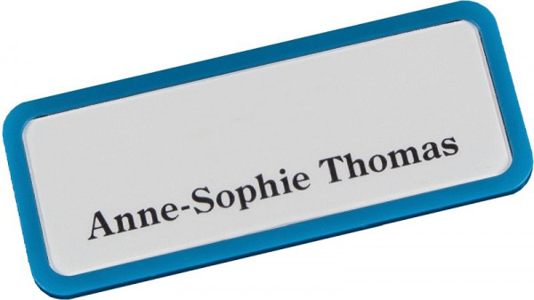 Badge identificativo in plastica Eichner, azzurro, 9218-03010