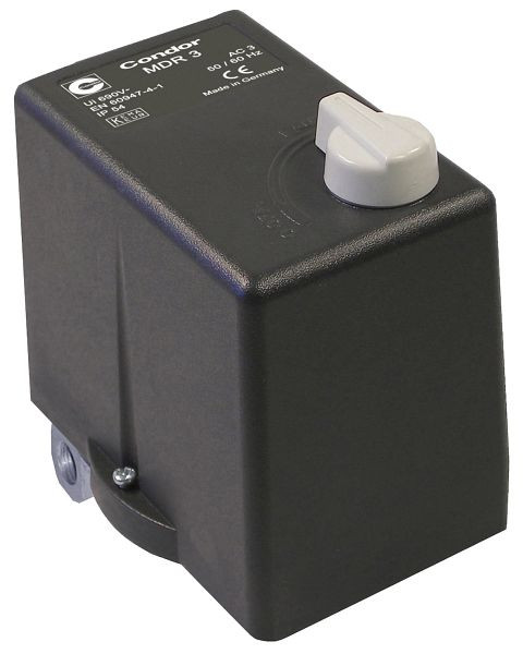 Pressostato ELMAG CONDOR, MDR 3 EA/11bar, 400 volt (10 - 16A), inclusa valvola limitatrice di pressione EV3 S, 11937