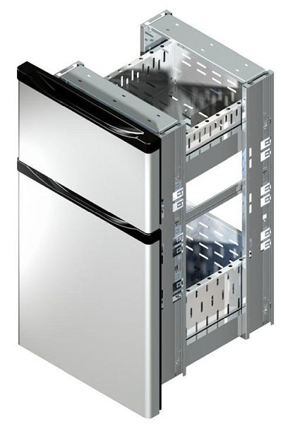 Blocco cassettiera gel-o-mat per tavoli refrigerati per bevande Porte da 51 cm, acciaio inossidabile, 1 x 2/3 + 1 x 1/3 cassetti, 290KT.30I