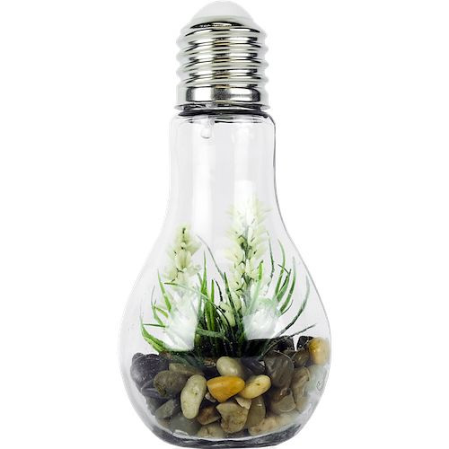 Lampade decorative in vetro Technoline con pietre e piante, colori assortiti in set da 12, 773752