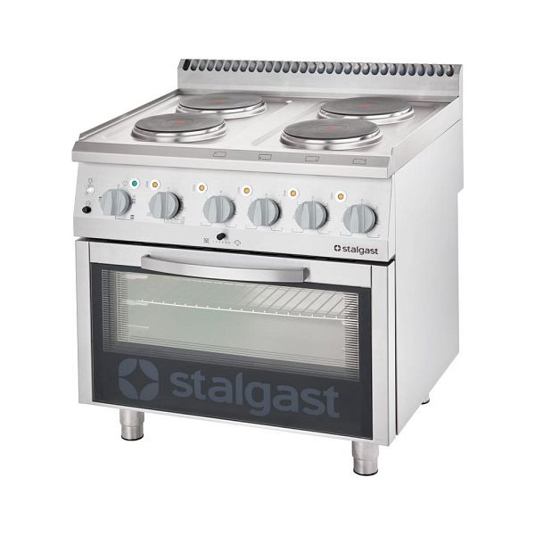 Stalgast stufa elettrica con forno (GN 2/1) Serie 700 ND - 4 piastre (4x2.6), SL30411S