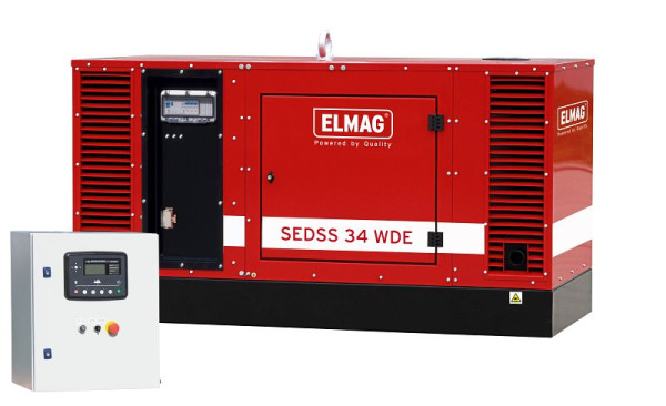 Pacchetto completo alimentazione di emergenza ELMAG SEDSS 34WDE-ASS, generatore di corrente DIESEL con motore KUBOTA V3300 (insonorizzato), 00554