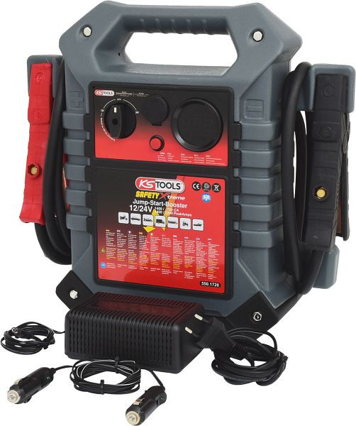 Avviatore di emergenza mobile con batteria KS Tools 12V + 24V 1400A 550.1720