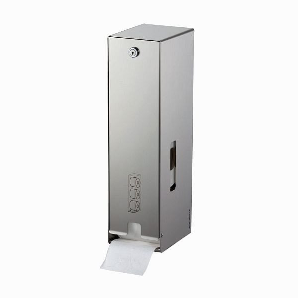 Distributore di carta igienica Air Wolf, serie Omicron II, A x L x P: 423 x 116 x 148 mm, acciaio inossidabile spazzolato, 35-716